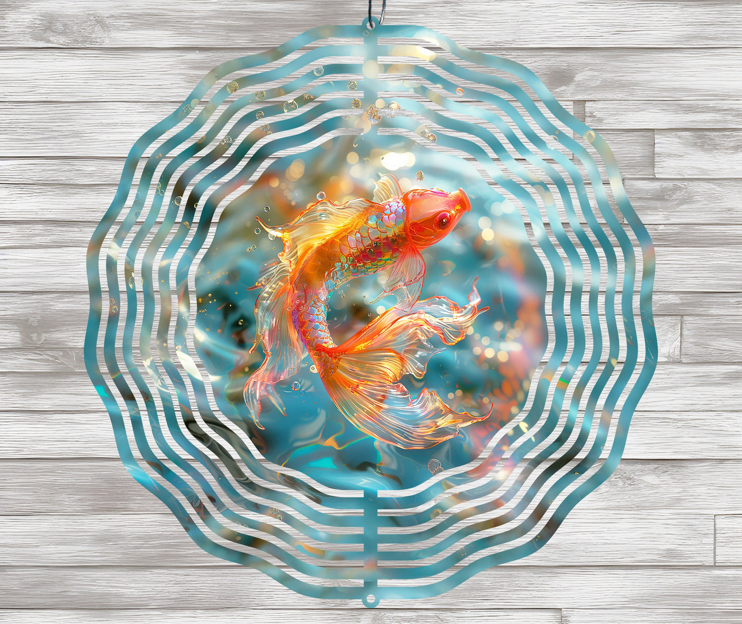 Fishing Wind Spinner PNG, Fish Windspinner PNG, Goldfish Sublimation Spinner PNG Design, 10 inch Wind Spinner, Instant Digital Download