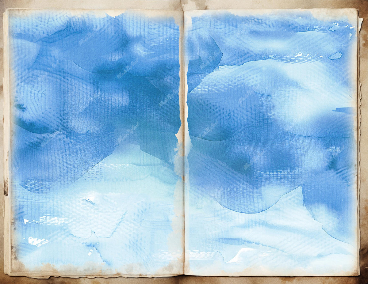 Sky Blue Watercolor Background, Seamless Brushwork Texture