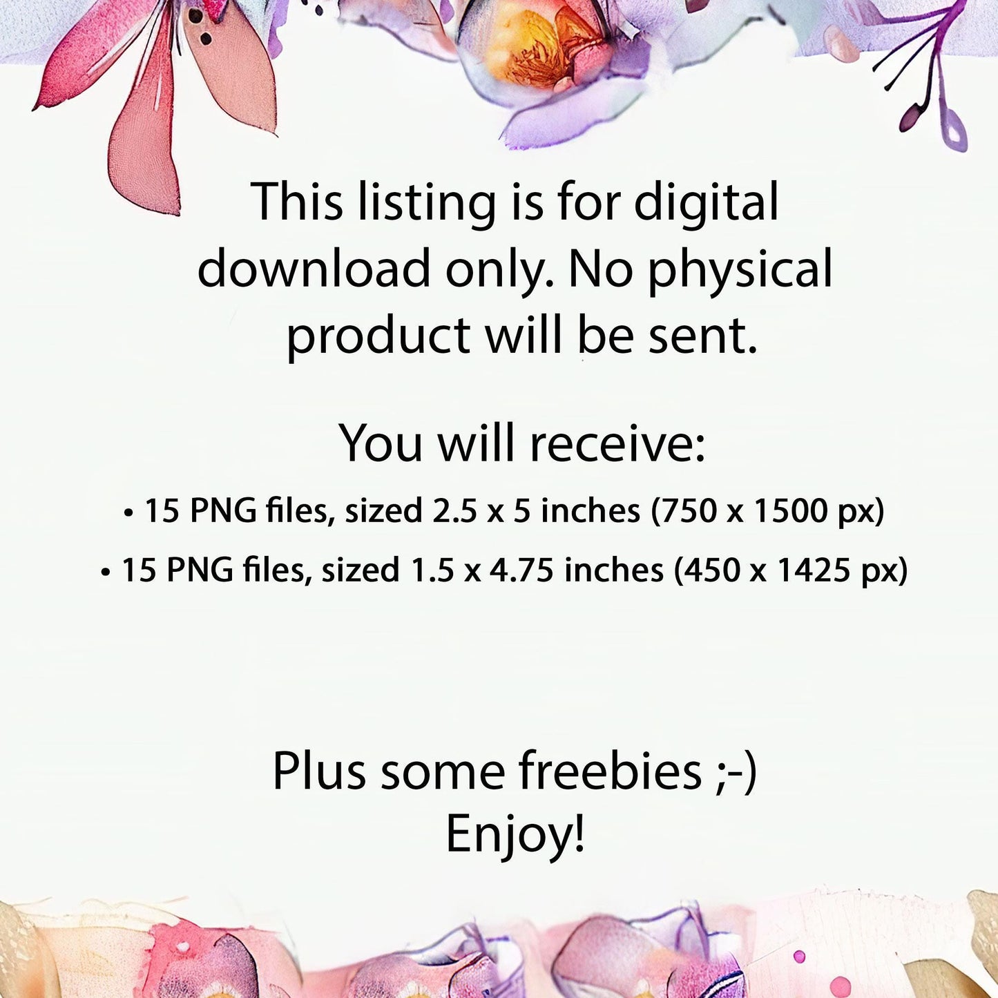 3D Flowers Glitter Pen Wraps PNG, 15 Sublimation Designs