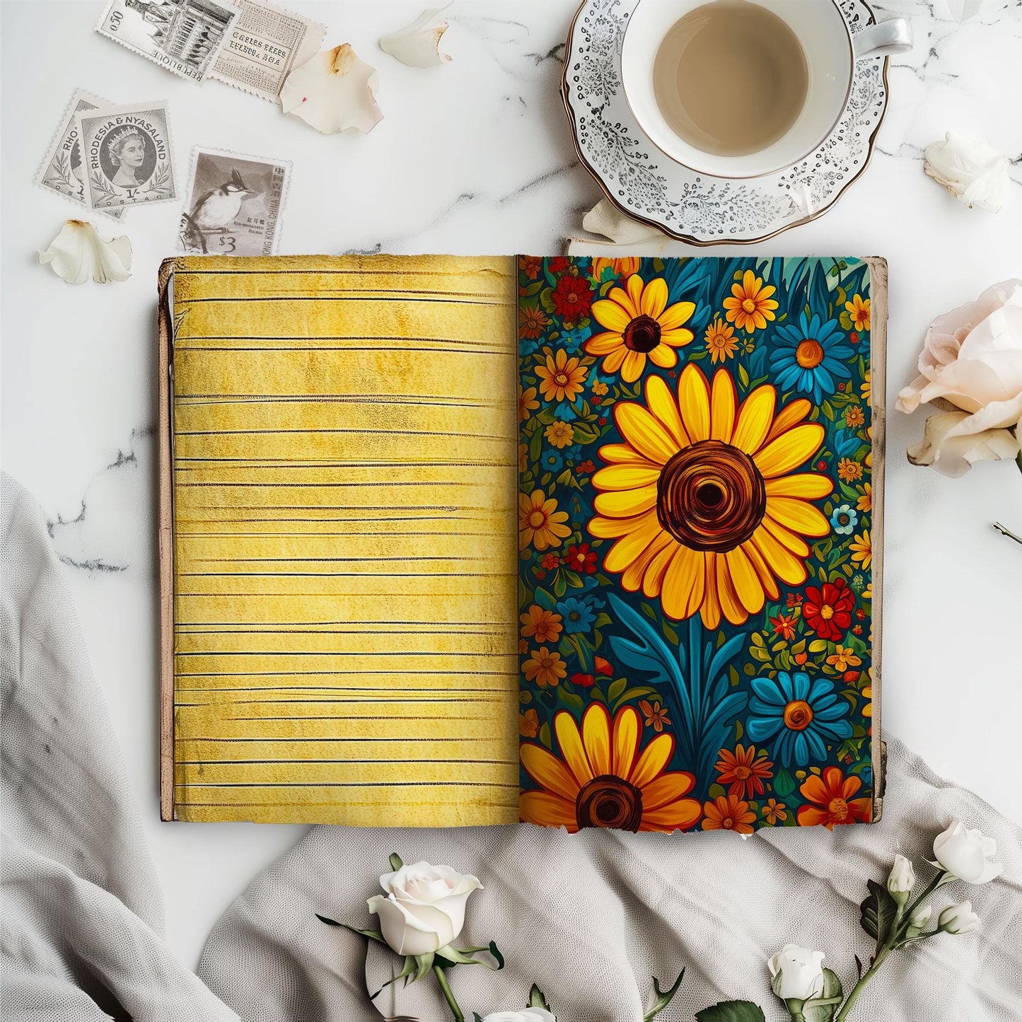 Hippie Junk Journal Kit, Whimsical Boho Printables Download