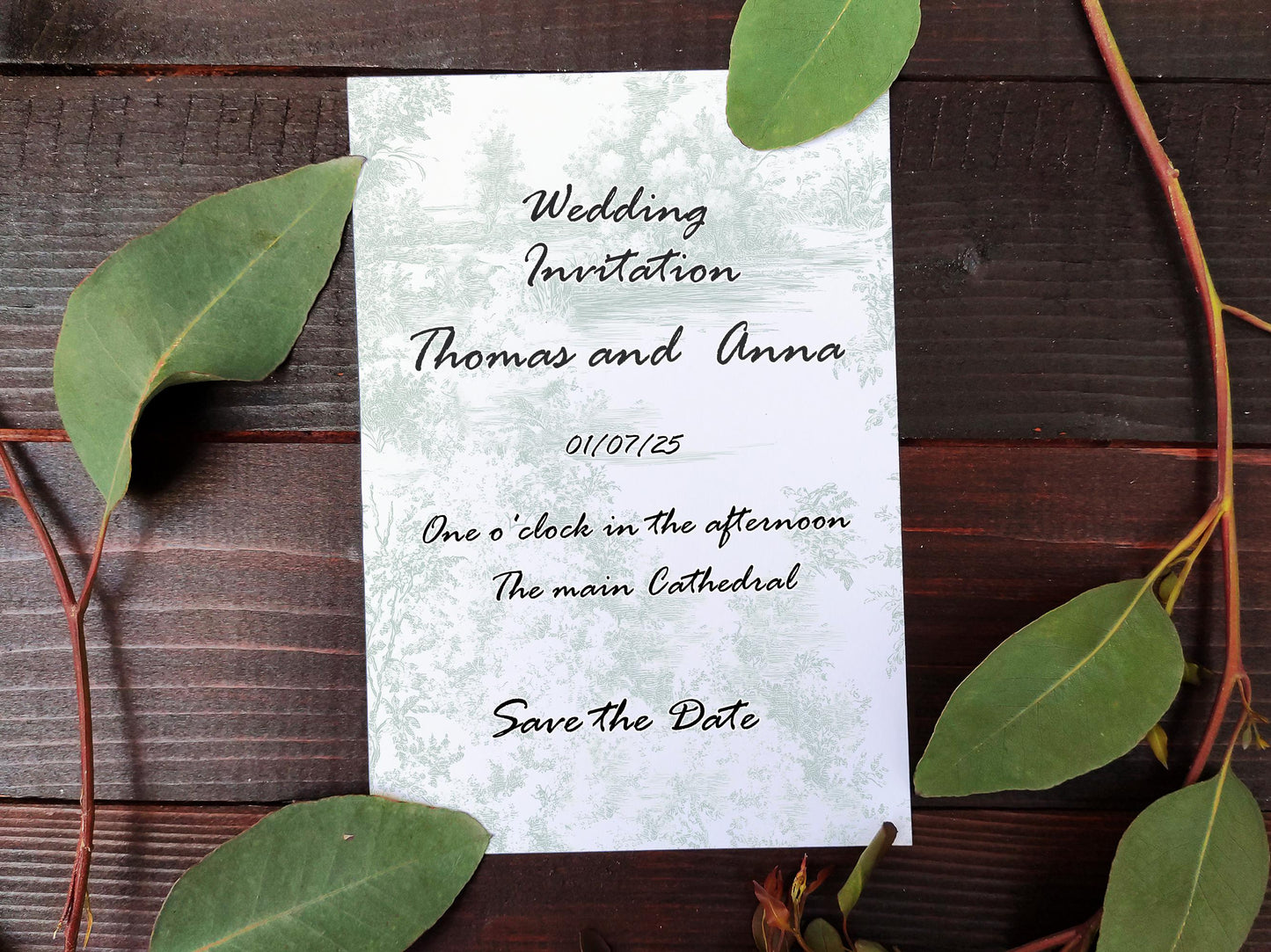 Sage Green Toile de Jouy Seamless Digital Paper Pack