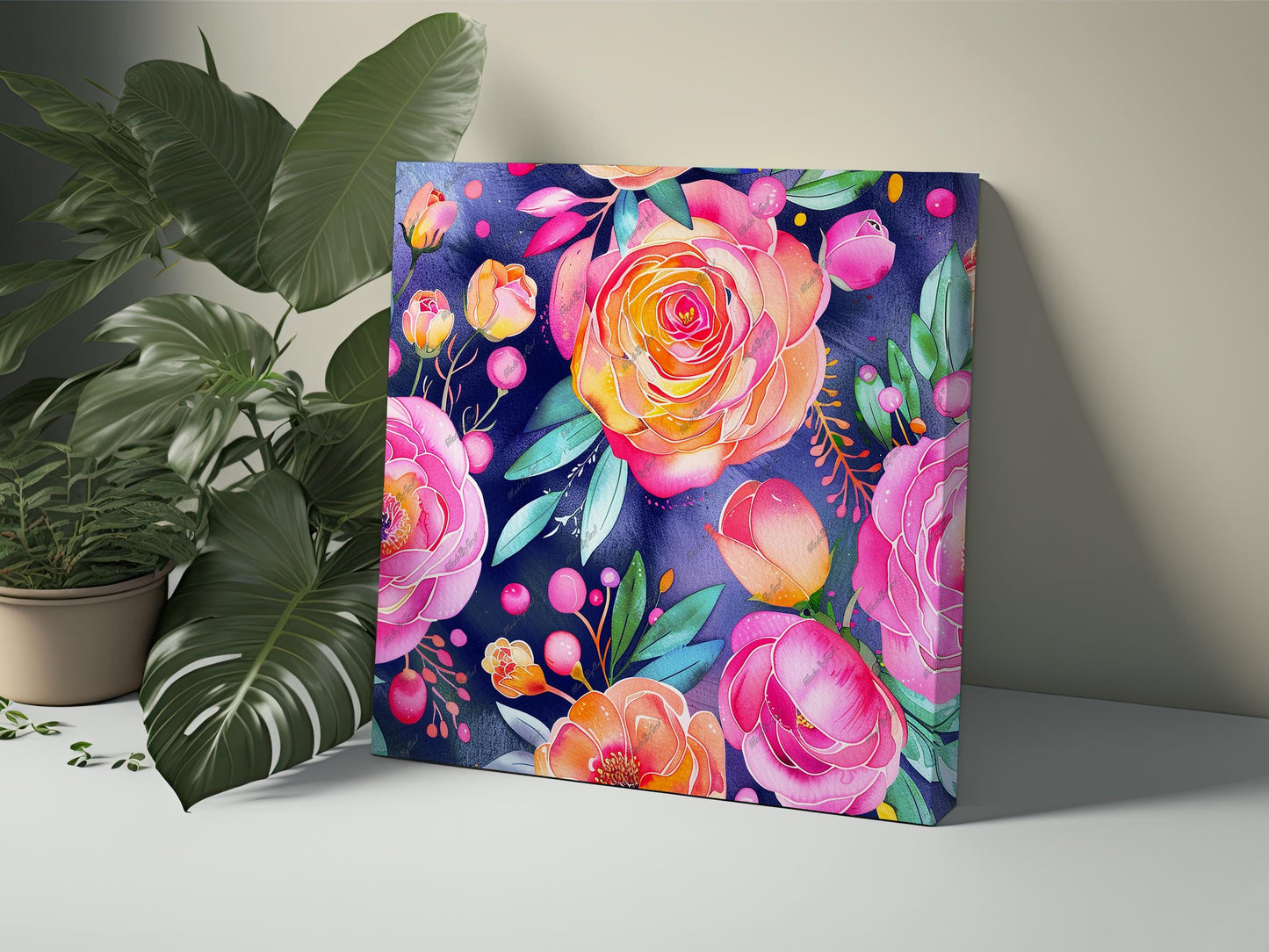 Boho Floral Seamless Pattern Digital Paper Pack Download