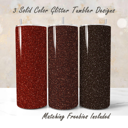 Three tumbler wrap designs in different brown shades for 20oz skinny straight tumblers