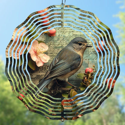 3D Bird Wind Spinner Sublimation Design, perfect for crafting custom gifts, floral décor, and standout creative projects.
