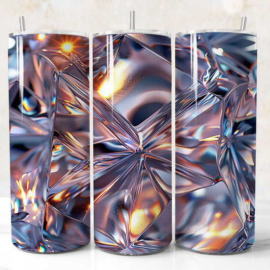 High-resolution 20oz chrystal tumbler wrap PNG for sublimation, perfect for creating custom tumblers, gifts, and shop products, for personal or commercial use.