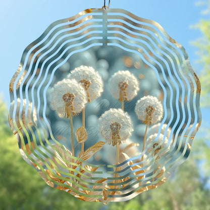 3D Dandelions Wind Spinner Sublimation Design to craft unique gifts