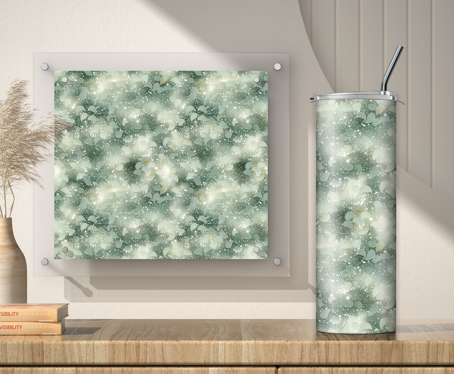 Patterned 20 oz Tumbler Wrap, Floral Sublimation Design