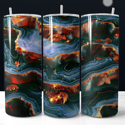 Black geode tumbler wrap, image ready for sublimation and customization