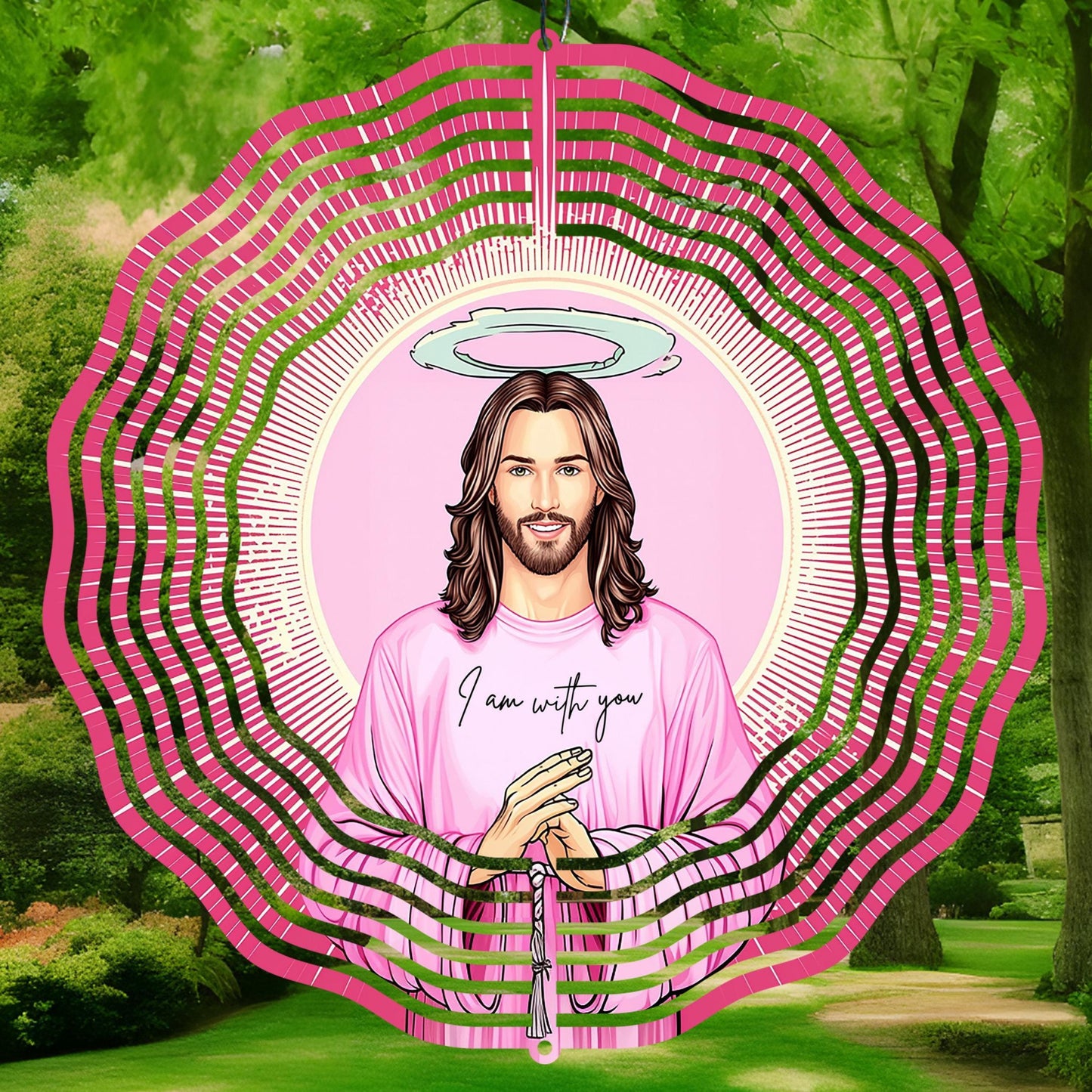 Christian wind spinner sublimation-design I am with you