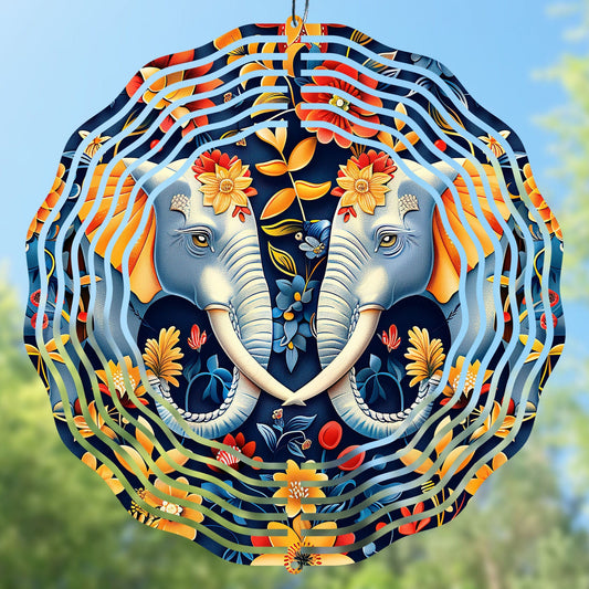 Elephants Wind Spinner Sublimation Design Instant download