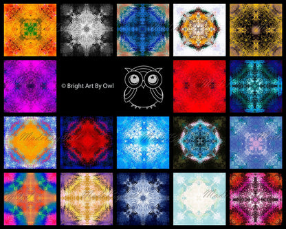 Kaleidoscope Backgrounds, Psychedelic Tileable Patterns Download