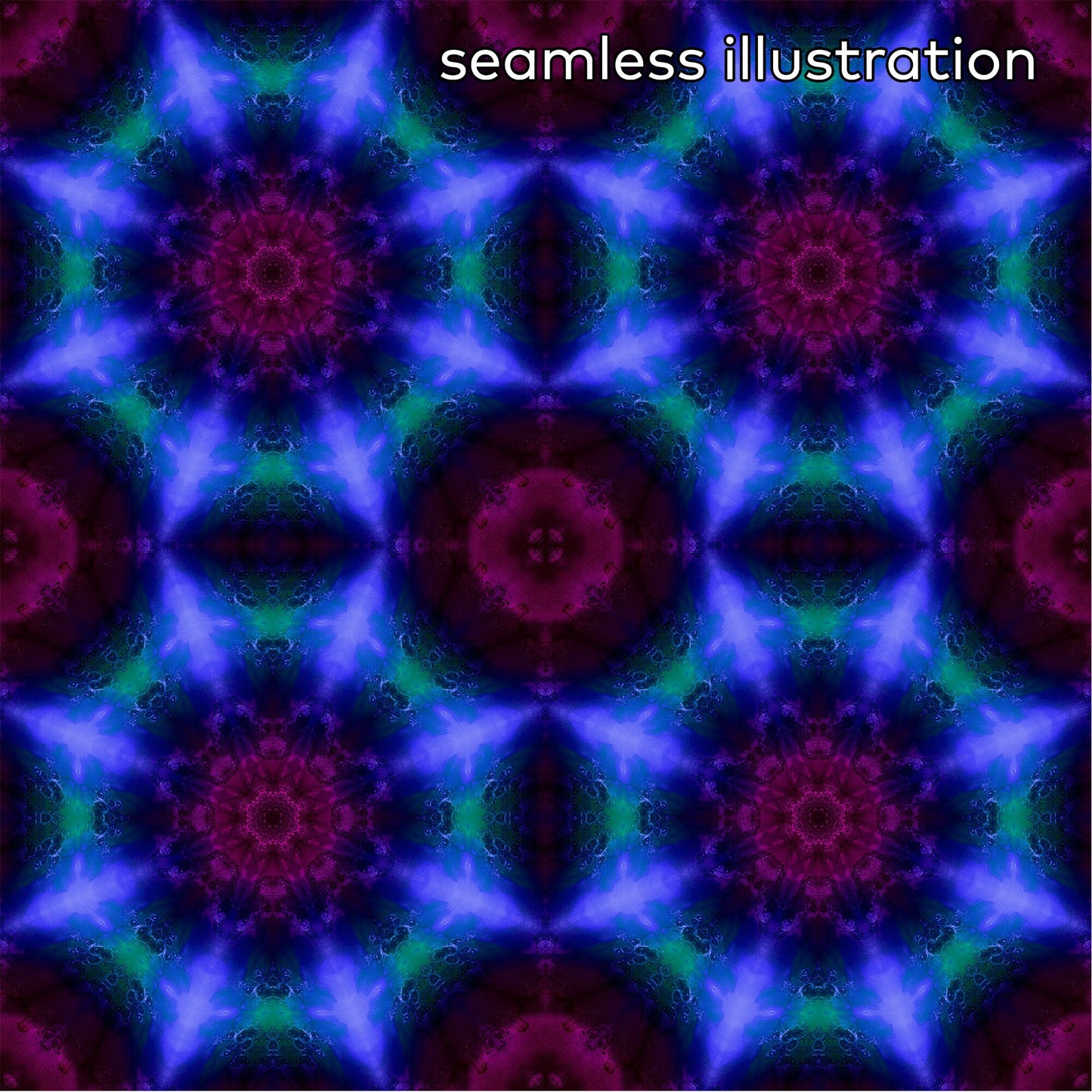 Neon Boho Backgrounds, Mandala Tileable Patterns, Sacred Geometry