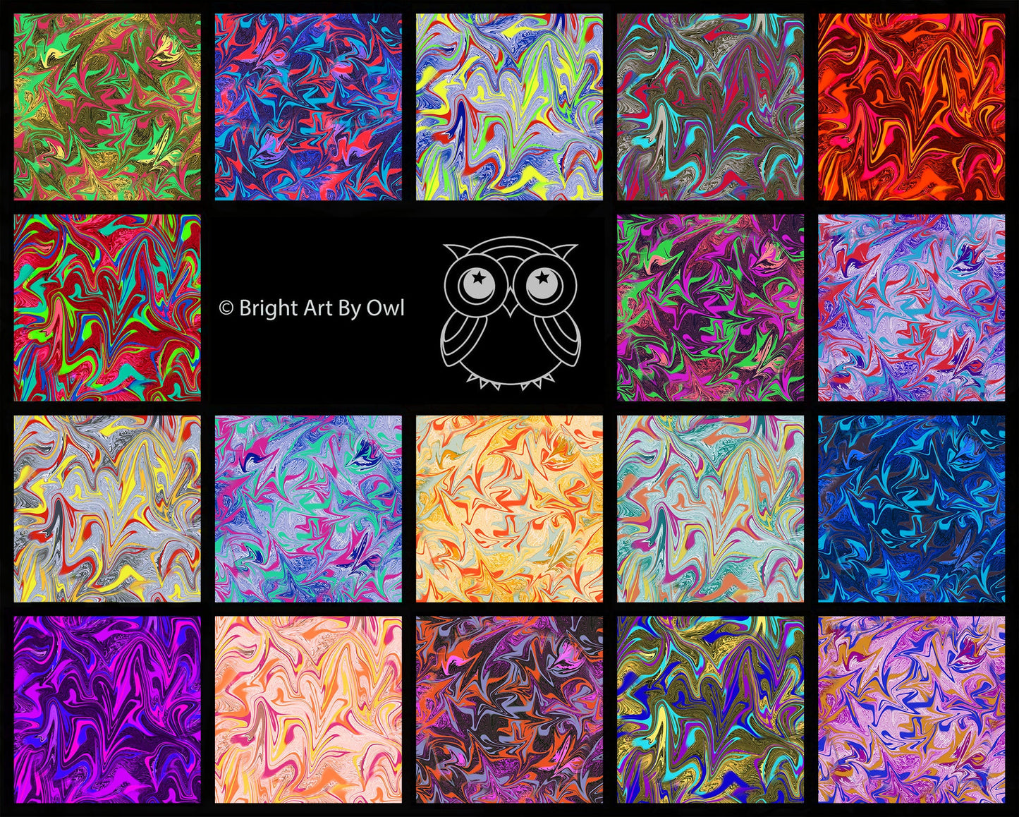 Liquid Marble Tileable Patterns, Abstract Backgrounds Digital Download