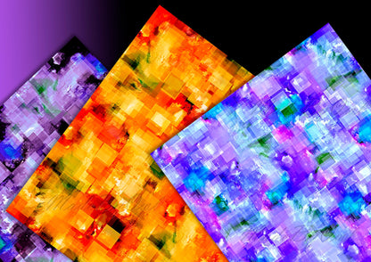 Pixel Art Printable Tileable Patterns, Pixel Digital Backgrounds