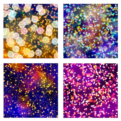 Bokeh Digital Paper Pack, Light Effect Backdrops, Bokeh Backgrounds