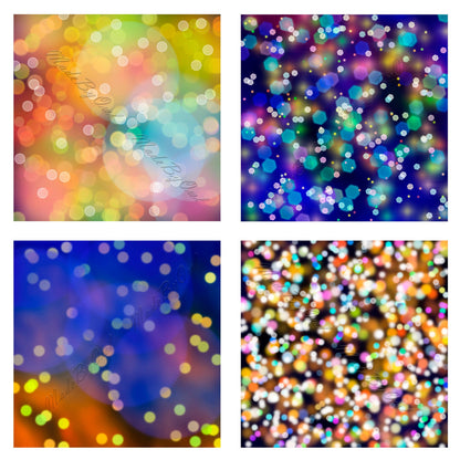 Bokeh Digital Paper Pack, Light Effect Backdrops, Bokeh Backgrounds