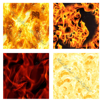 Fire Digital Background Pack — Fire Seamless Pattern Download