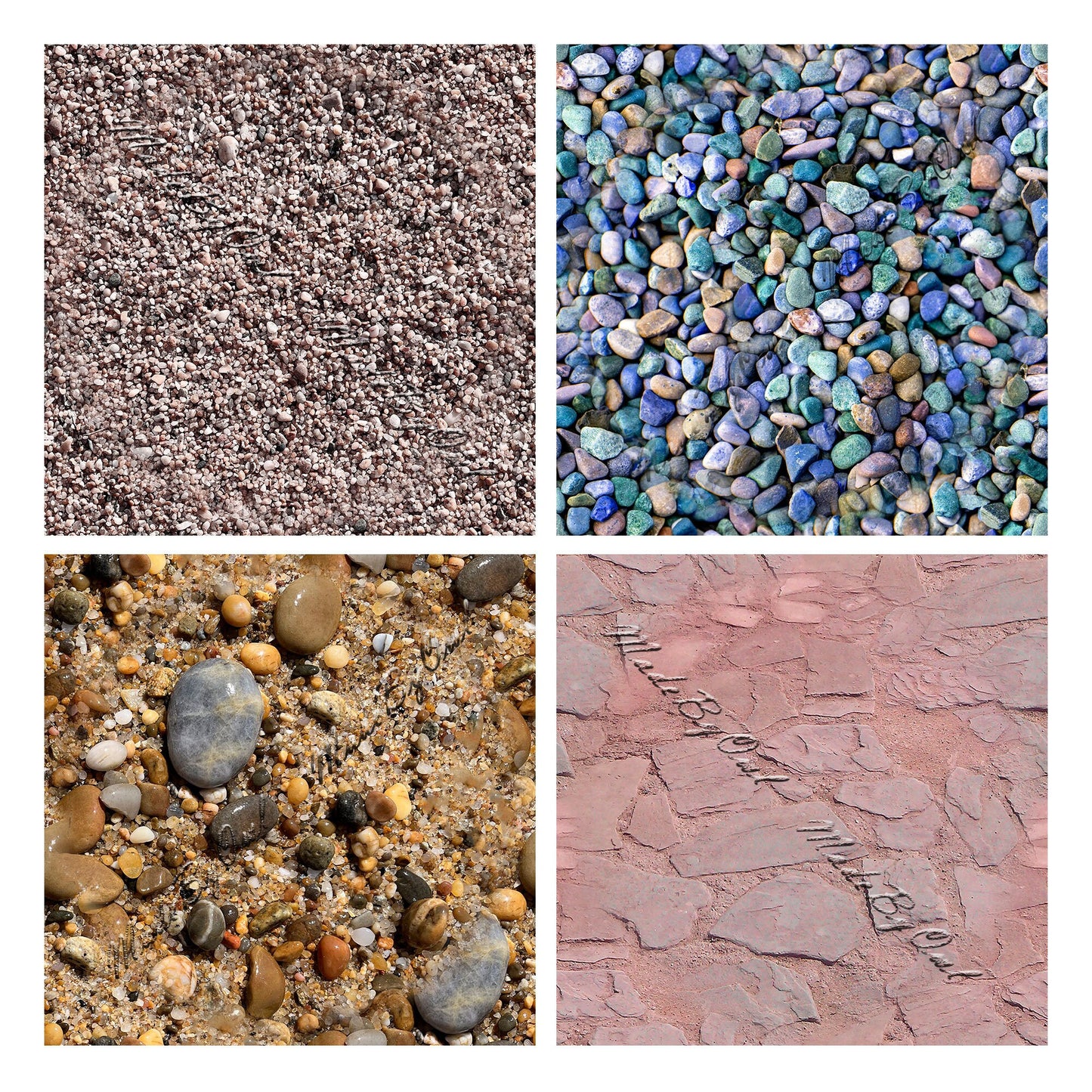 Stones and Pebbles Seamless Textures, Digital Backgrounds