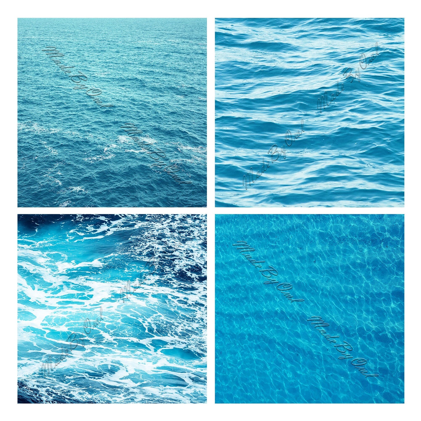 Sea Backgrounds, Printable Water Textures, Ocean Digital Paper