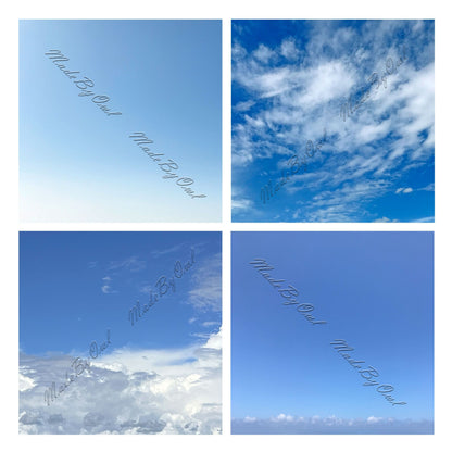 Blue Sky Textures, Sky Digital Paper Pack, Backgrounds