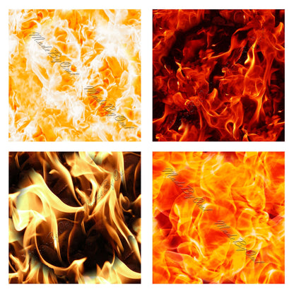 Fire Digital Background Pack — Fire Seamless Pattern Download