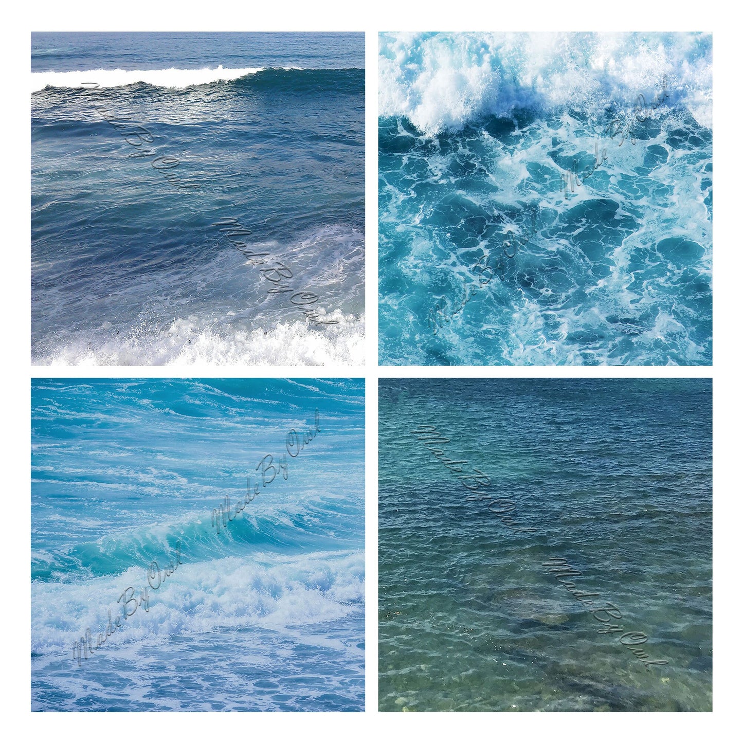 Sea Backgrounds, Printable Water Textures, Ocean Digital Paper