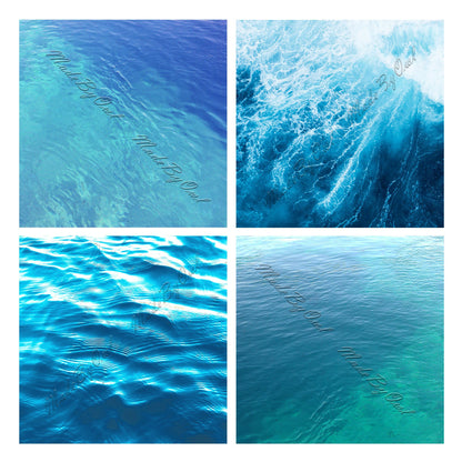 Sea Backgrounds, Printable Water Textures, Ocean Digital Paper