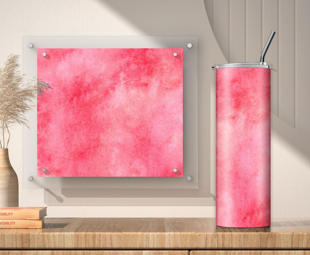 Coral Red Watercolor Background, Seamless Digital Download