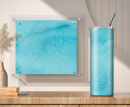 Turquoise Watercolor Texture, Seamless Background