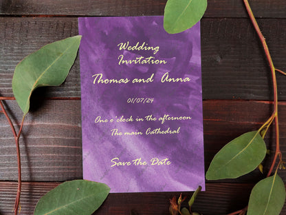 Purple Watercolor Background, Abstract Brush Stroke Texture