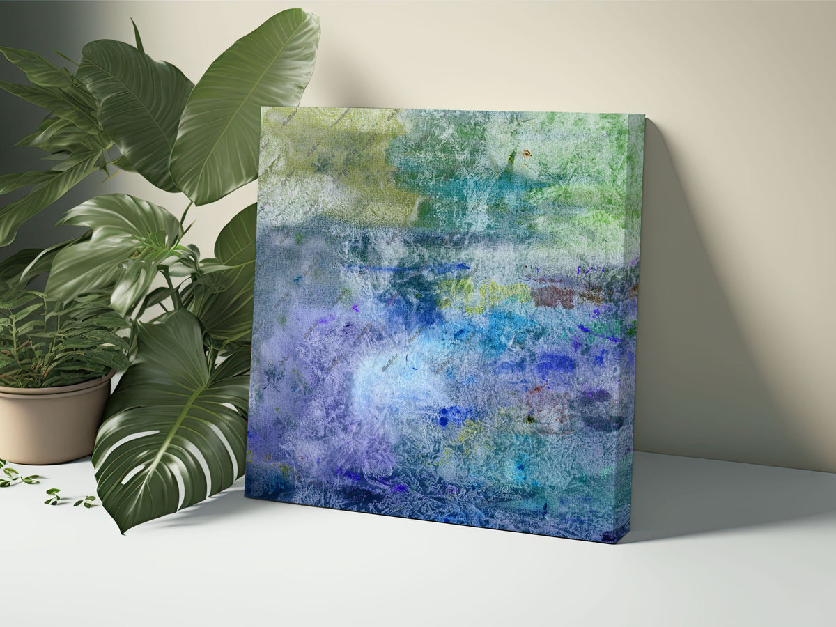 Green and Blue Grunge Background, Distressed Texture