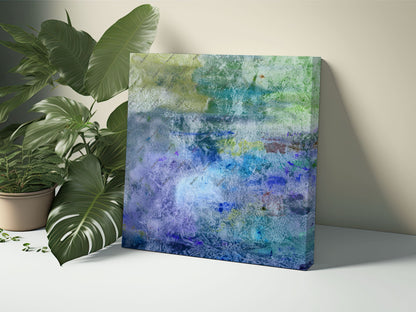Green and Blue Grunge Background, Distressed Texture
