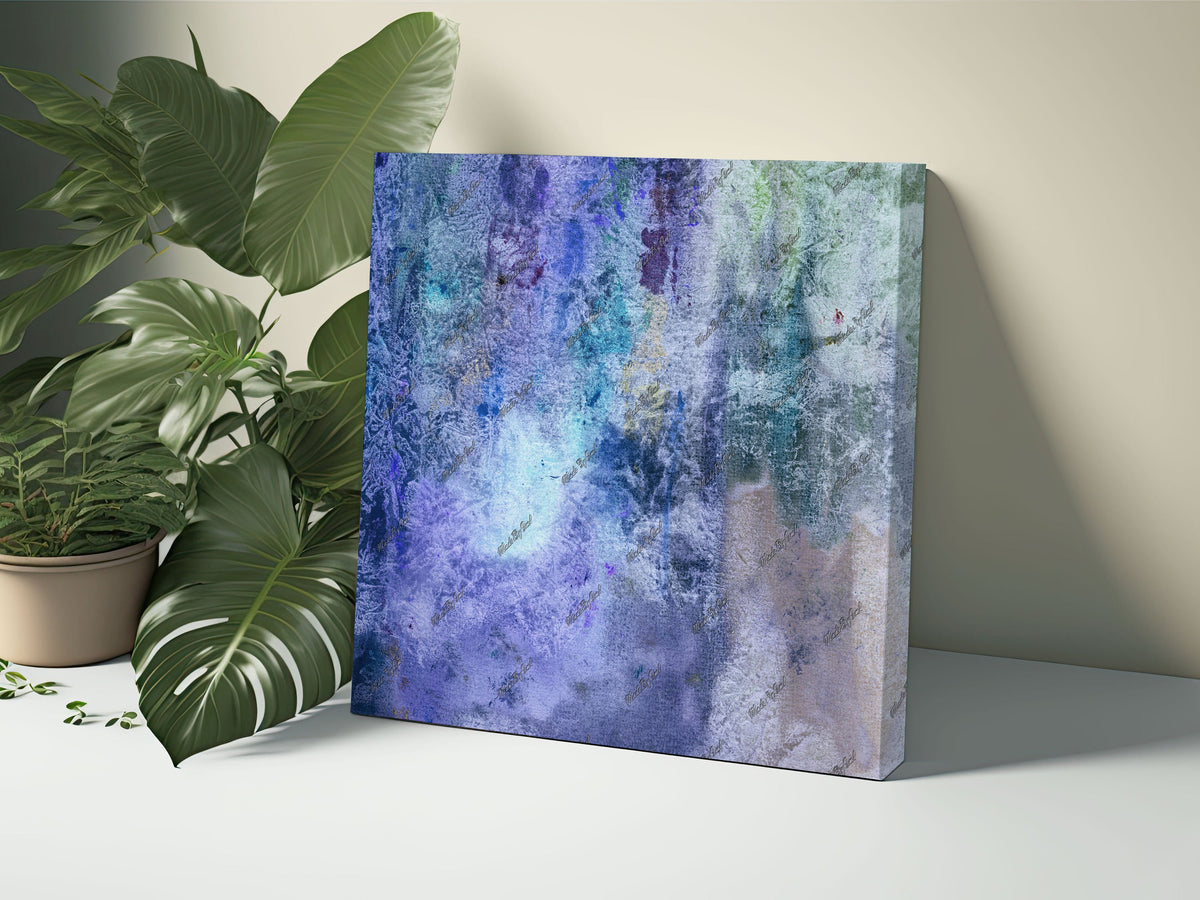 Purple and Blue Grunge Background, Distressed Texture