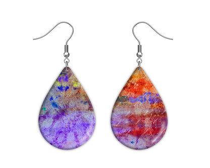 Purple and Orange Grunge Background, Vibrant Distressed Texture