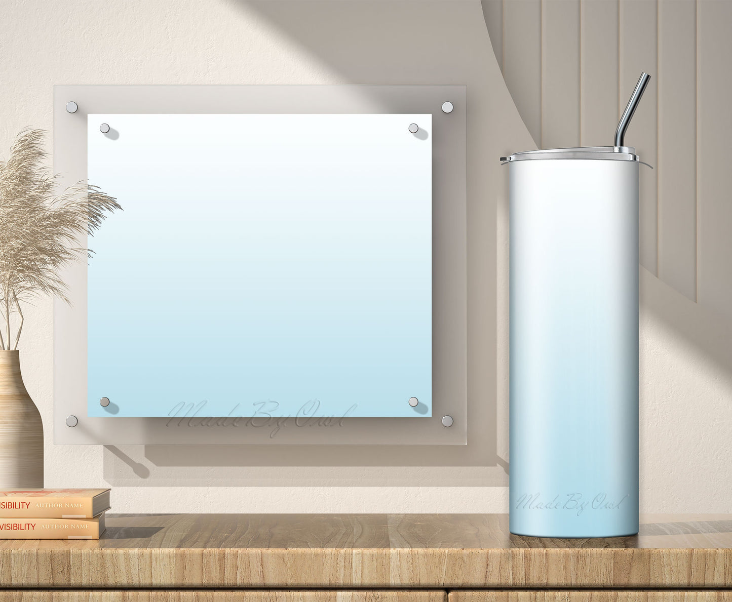 3 Light Blue 20oz tumbler sublimation designs