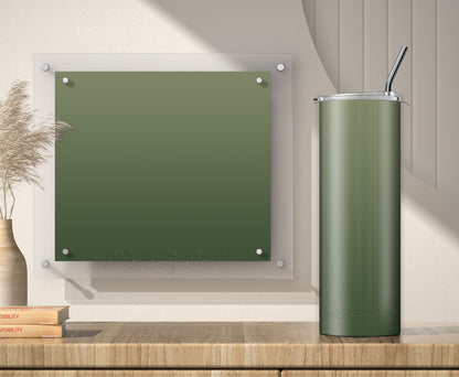 3 Sage Green Ombre 20oz tumbler sublimation designs