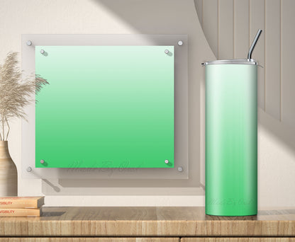 3 Green Gradient 20oz tumbler sublimation designs