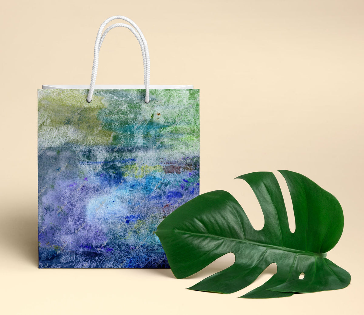 Green and Blue Grunge Background, Distressed Texture