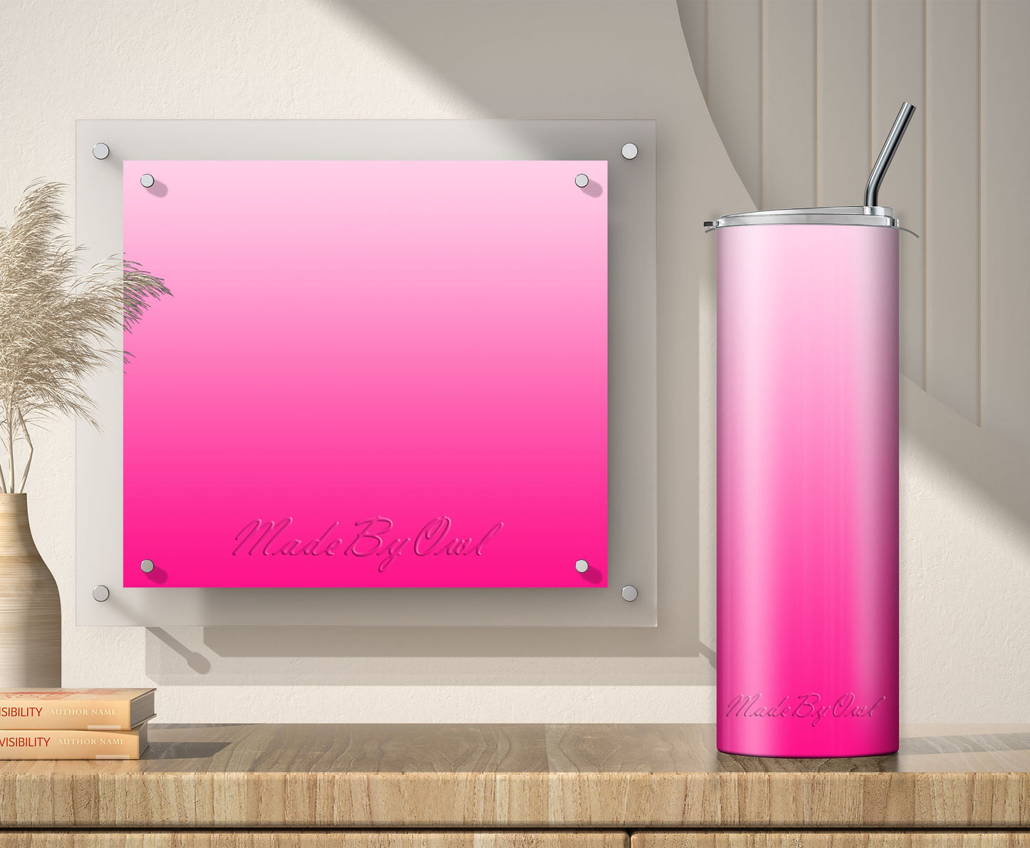3 Hot Pink 20oz tumbler sublimation designs Instant Download