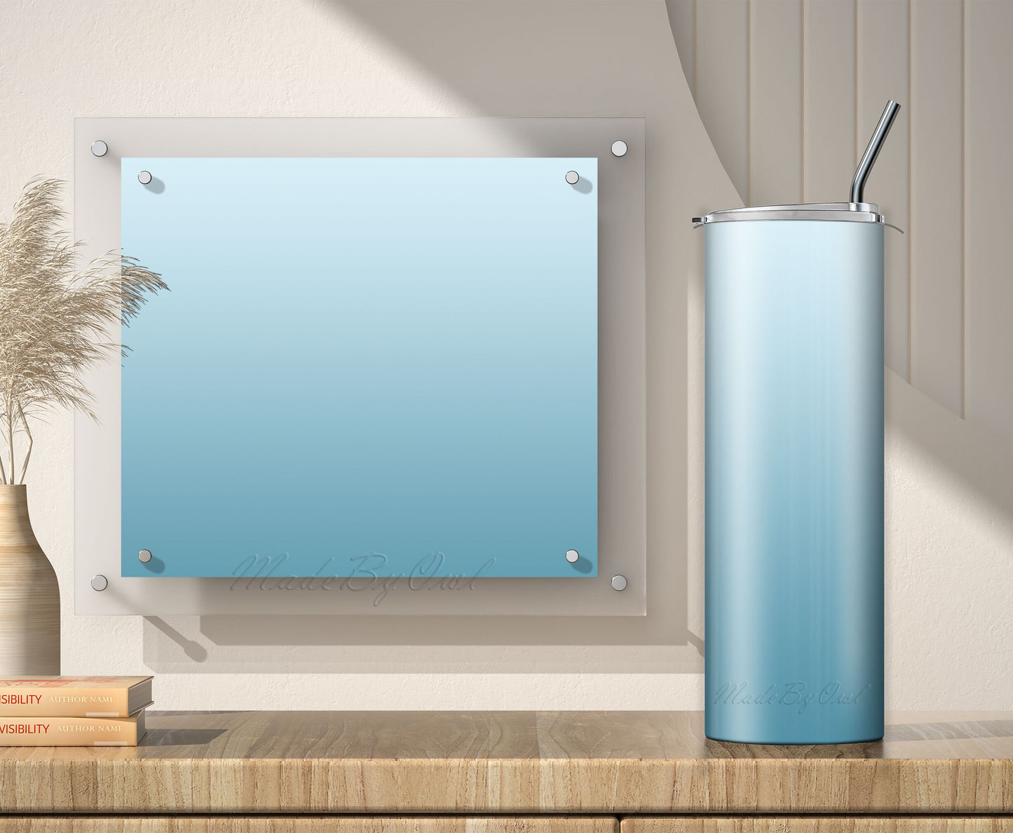 3 Light Blue 20oz tumbler sublimation designs