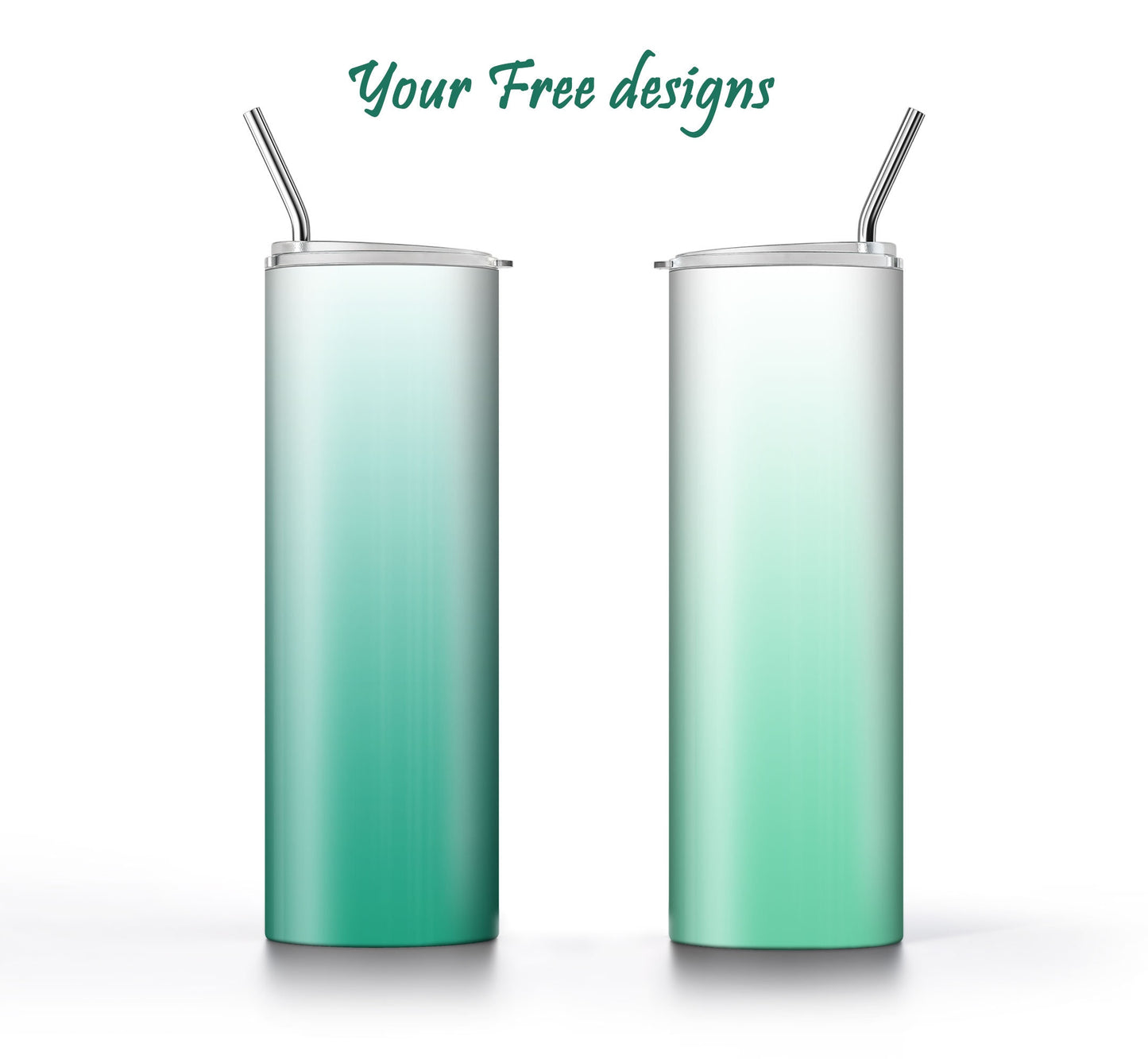 3 Lime or Mint Green 20oz tumbler sublimation designs