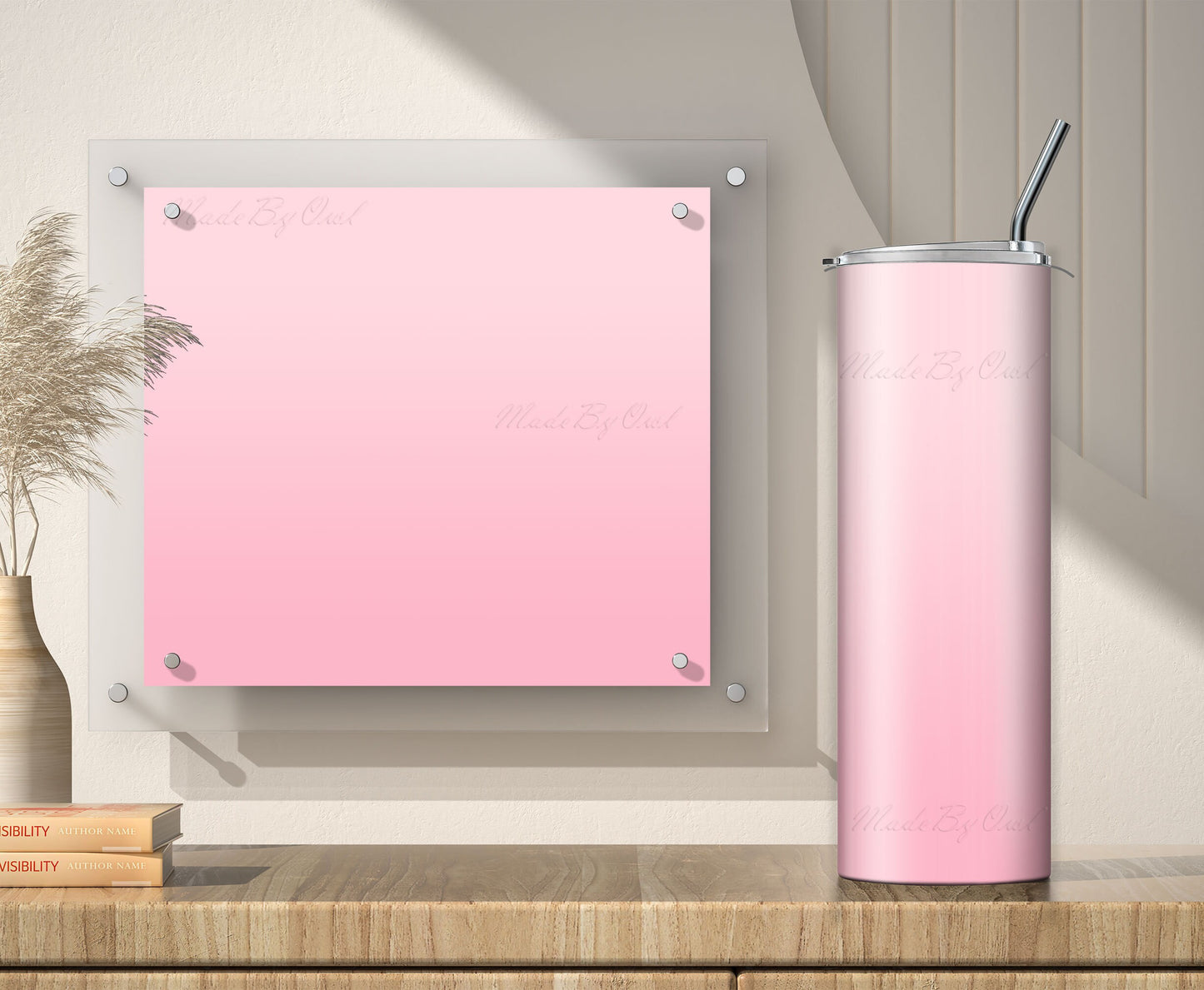 3 Blush Pink 20oz tumbler sublimation designs