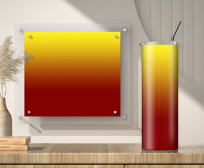 3 Maroon to Yellow 20oz tumbler sublimation designs