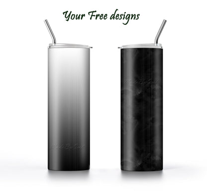 Gray Gradient Tumbler Sublimation Designs – 20oz, 3 PNG Wraps Mini Bundle