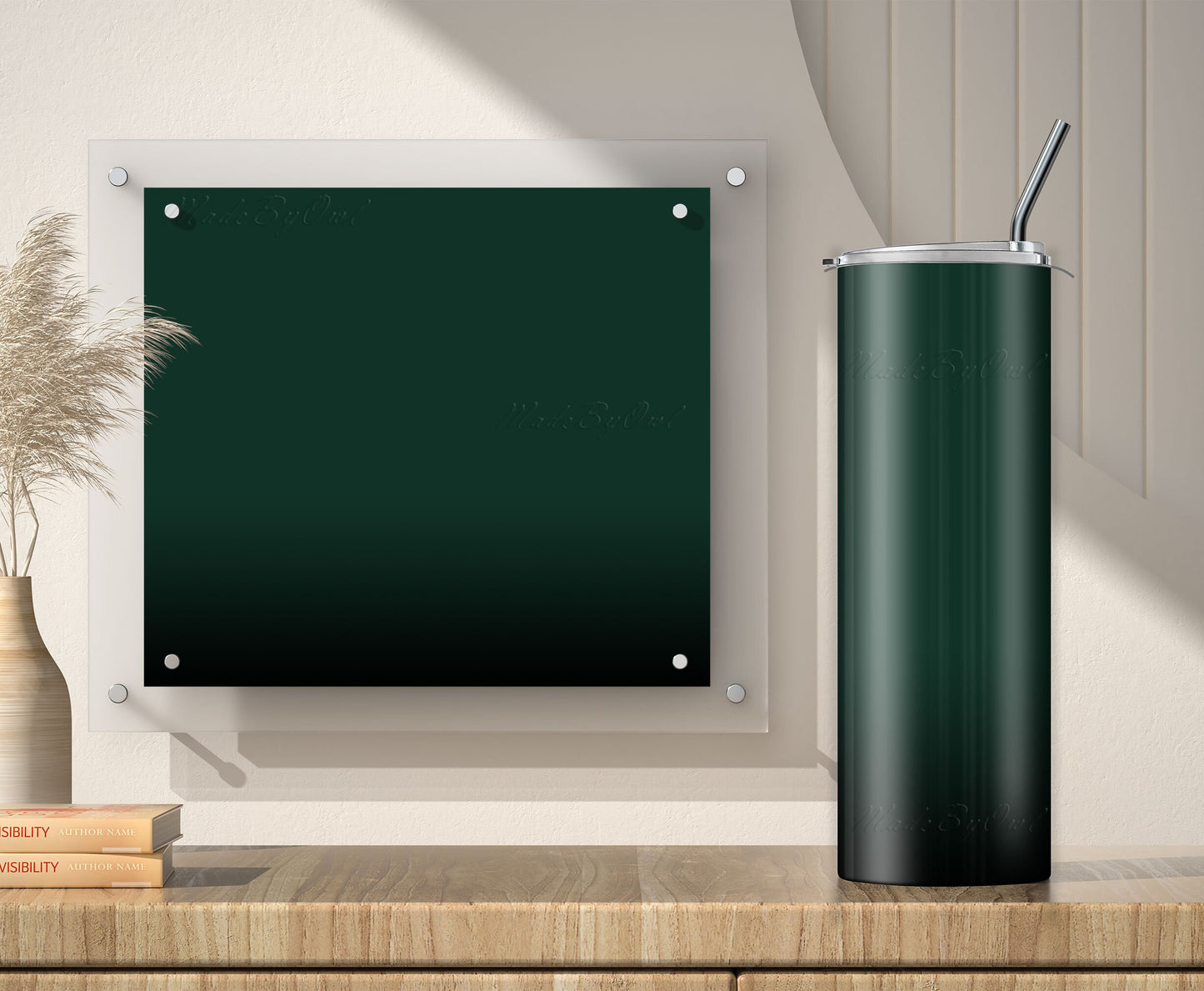 3 Dark Green to Black 20oz tumbler sublimation designs