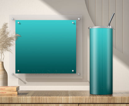 3 Teal Ombre 20oz tumbler sublimation designs