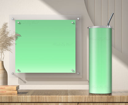 3 Vibrant Green 20oz tumbler sublimation designs
