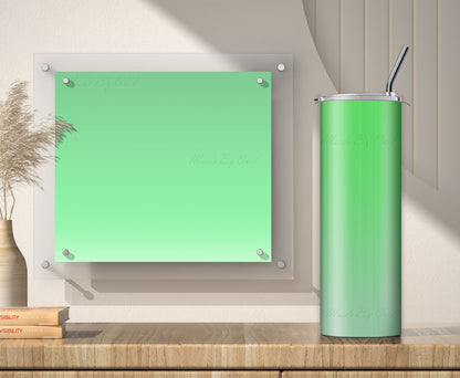 3 Vibrant Green 20oz tumbler sublimation designs