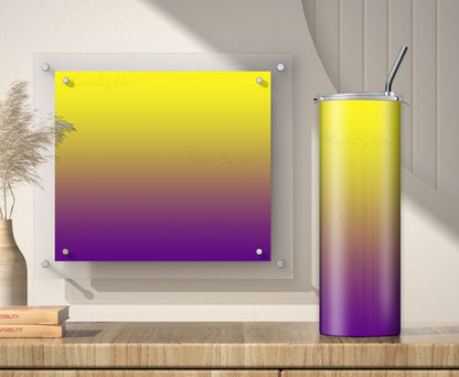 3 Yellow to Purple 20oz tumbler sublimation designs