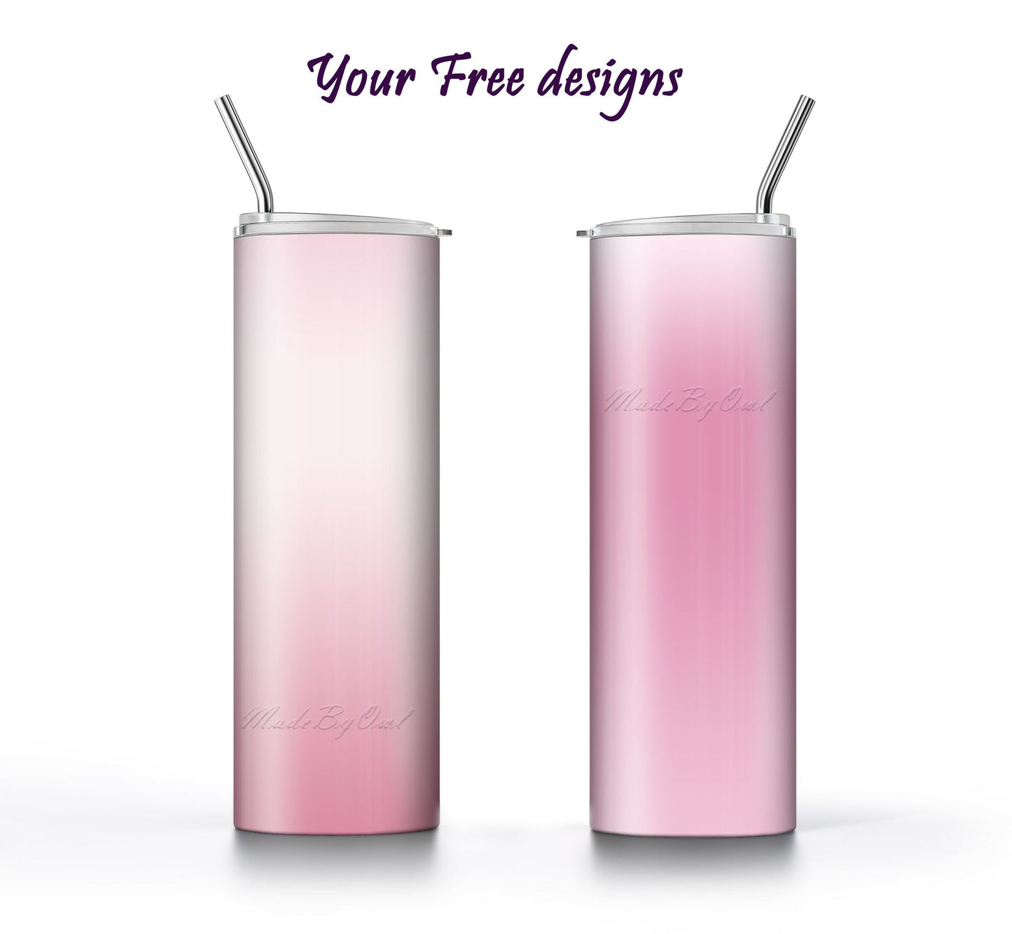 3 Blush Pink 20oz tumbler sublimation designs